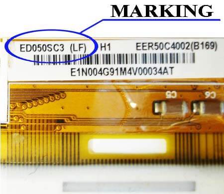 Marking of E-ink displays
