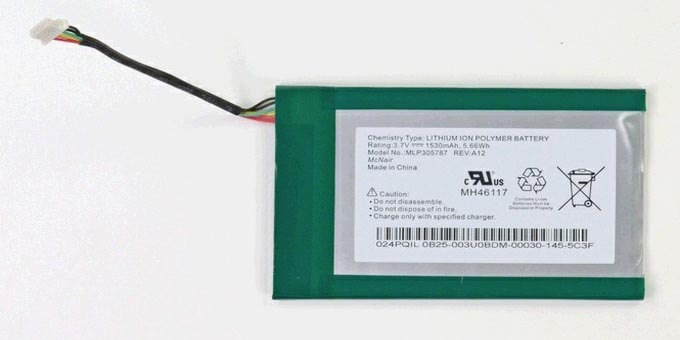 The battery for Barnes and Noble NOOK with GlowLight - BNRV300/S11ND018A/MLP30