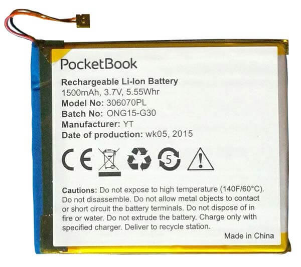 The battery for Pocketbook 632 - 306070PL