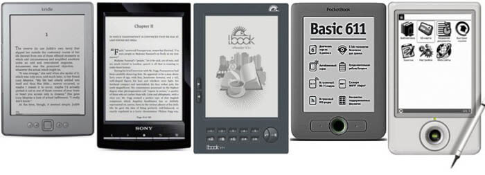 AMAZON KINDLE, SONY PRS T1, POCKETBOOK611, LBOOK V3, ONYX BOOK