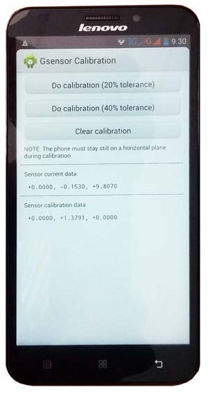 G-sensor calibrations